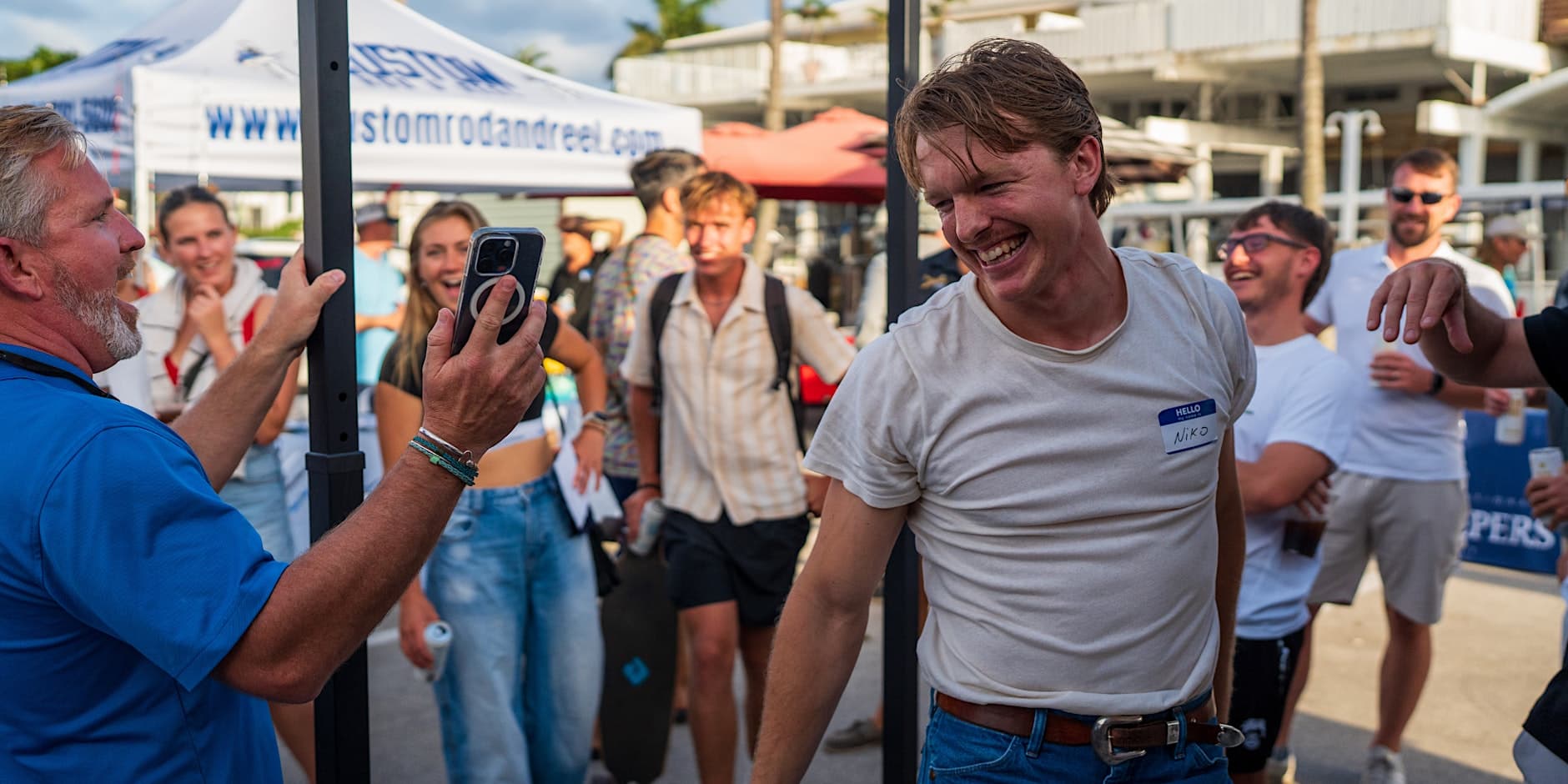 Guests participating in Yachtie Games during a prior Triton event