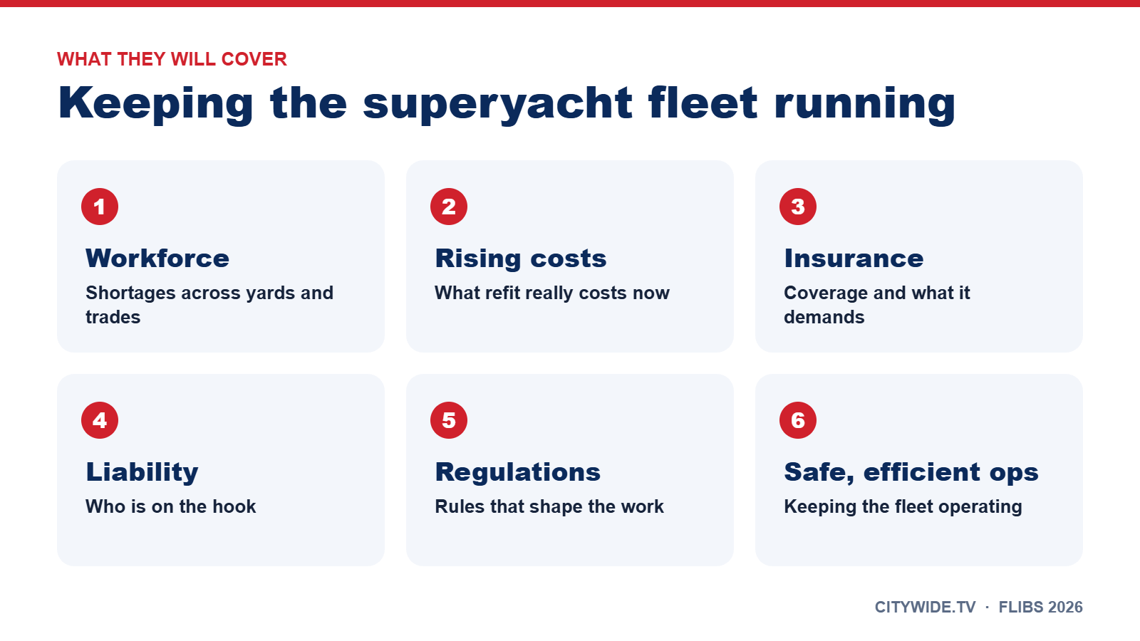 Six topics on the agenda: workforce, rising costs, insurance, liability, regulations and safe efficient fleet operations