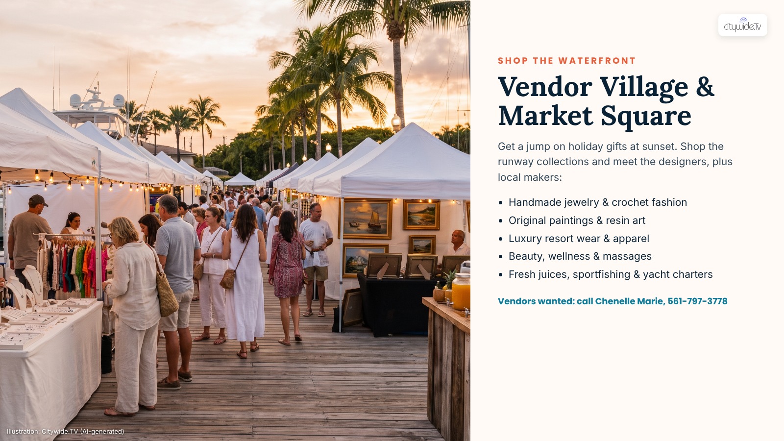 Vendor Village and Market Square at the Sailfish Marina Swim Show