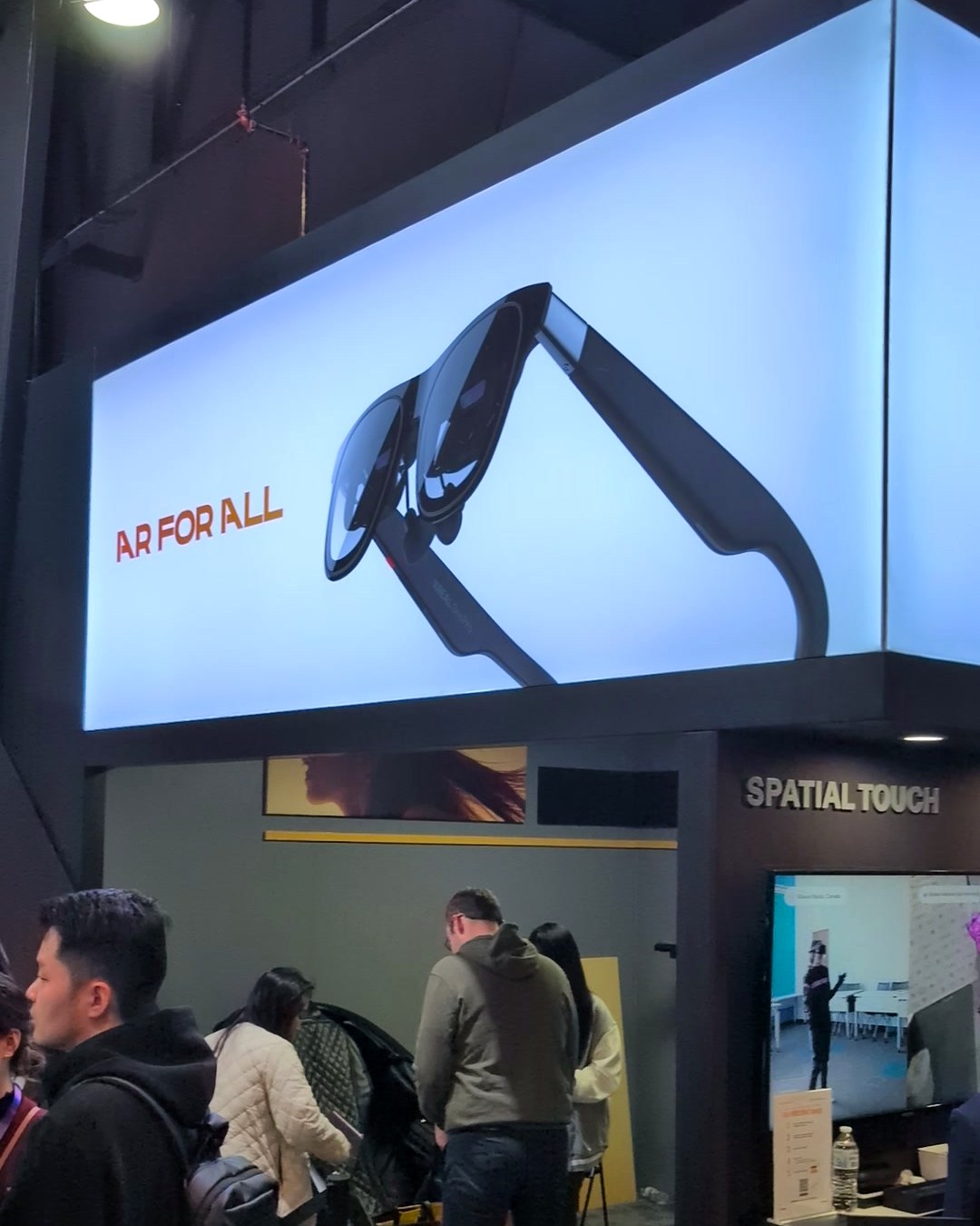 XREAL 'AR FOR ALL' light box and Spatial Touch demo station at CES 2025